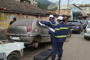 Settran notifica donos de carros abandonados em vias públicas em Monlevade