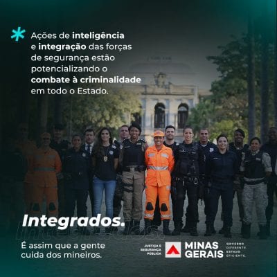 Criminalidade violenta cai 24% em Minas Gerais no primeiro semestre do ano
