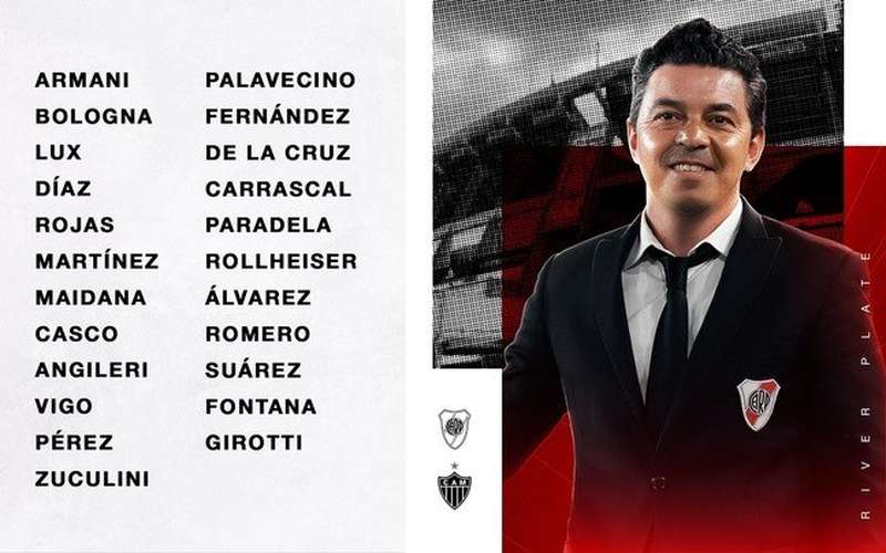 Atlético: com novidade no ataque, River Plate divulga relacionados; confira