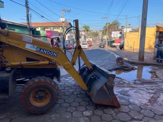 Itabira: Saae finaliza reparos no anel hidráulico na avenida Rio Doce