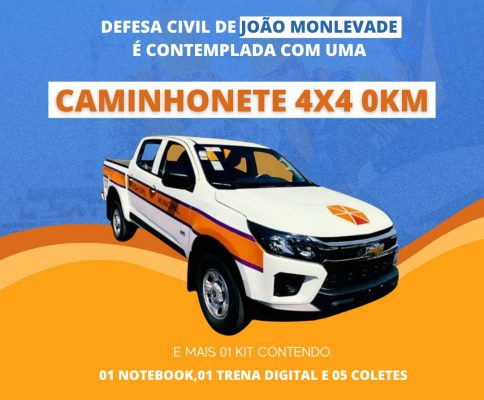 Defesa Civil de João Monlevade vai receber veículo 4x4 e equipamentos