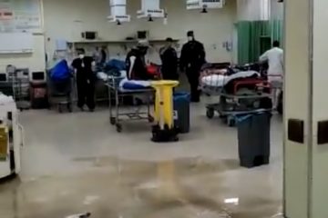 Pacientes do Hospital João XXIII são retirados de ala após vazamento de água; veja vídeo