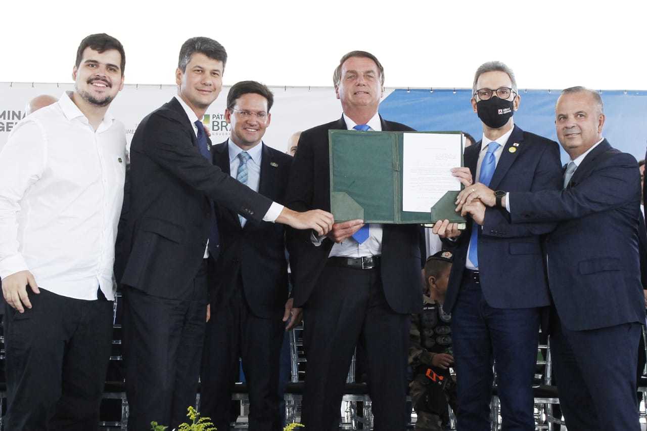 Bolsonaro e Zema na Cidade Administrativa