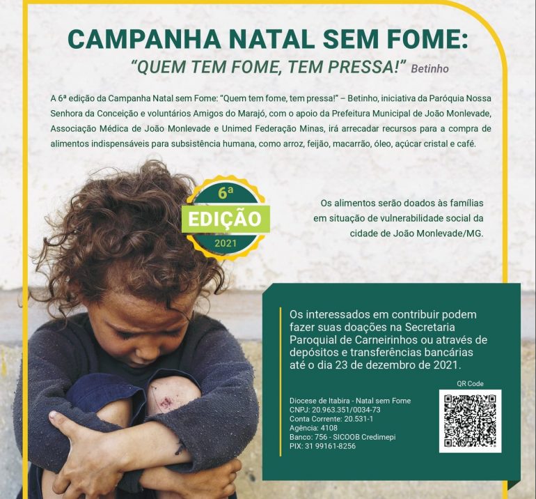 Campanha Natal Sem Fome arrecada recursos para famílias em vulnerabilidade de Monlevade