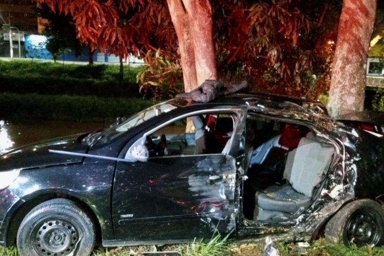 Duas pessoas morrem após carro se chocar contra árvore em Juiz de Fora