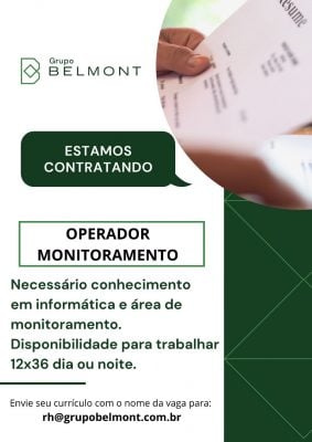 Belmont oferece uma vaga de emprego aos itabiranos. Confira!