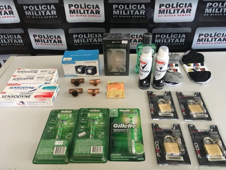 PM recupera materiais furtados e detém suspeitos em Barão de Cocais