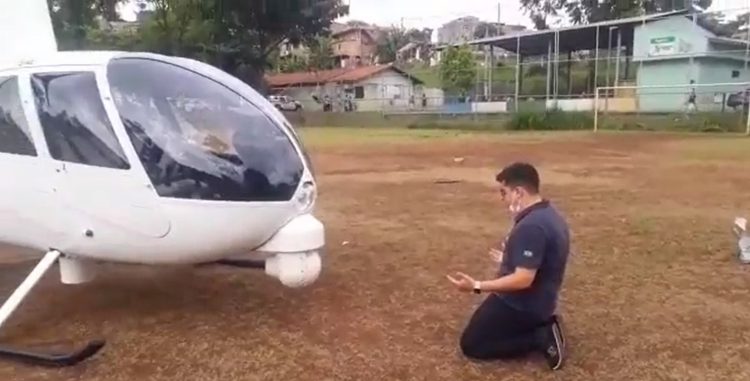 Piloto de helicóptero agradece após pouso forçado