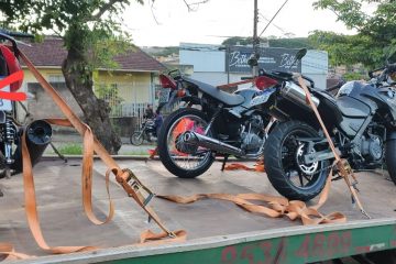 PM fecha o cerco e apreende motos barulhentas em Itabira
