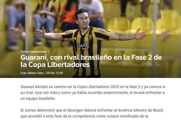 Imprensa paraguaia repercute América x Guaraní na Libertadores 2022
