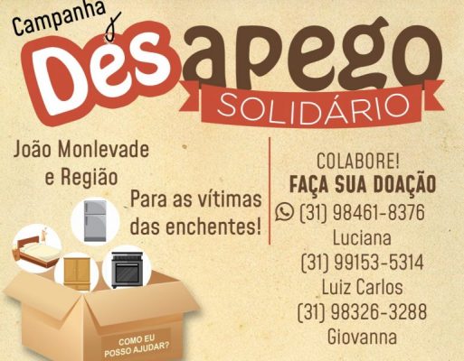 Campanha "Desapego Solidário" mobiliza doações para famílias prejudicadas pelas chuvas; saiba como ajudar