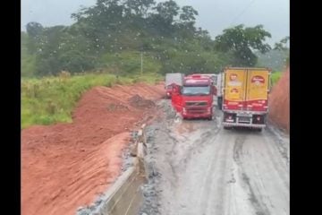 Desvio na BR-381: congestionamento chega a 5 km