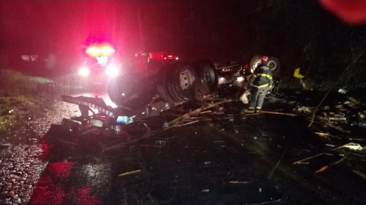 Motorista morre ao capotar caminhão na BR-262, em Reduto