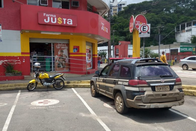 PM detém suspeito de arrombar farmácia durante a madrugada em Itabira