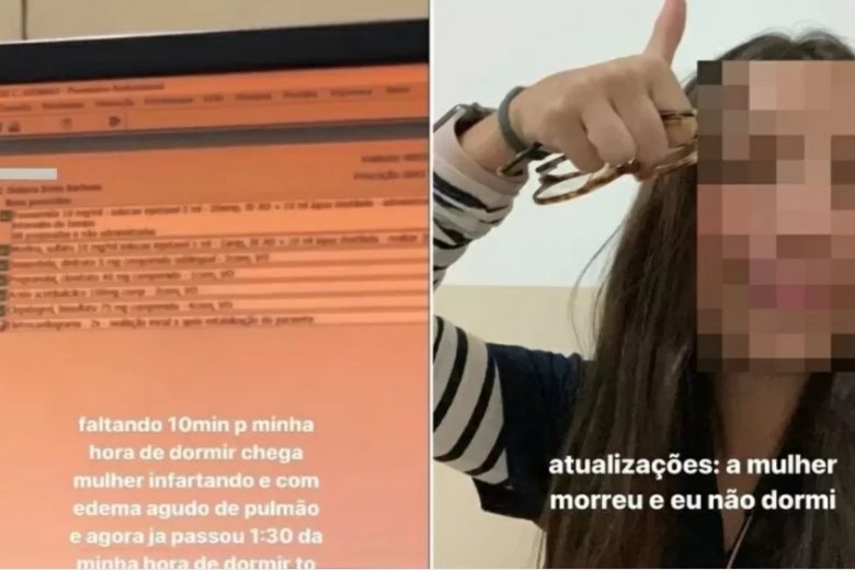 “Morreu e eu não dormi”; estudante de medicina ironiza morte de paciente