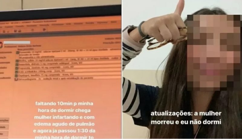 “Morreu e eu não dormi”; estudante de medicina ironiza morte de paciente