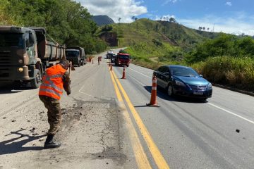 DNIT e Exército iniciam recuperação da BR-381 entre Timóteo e Monlevade