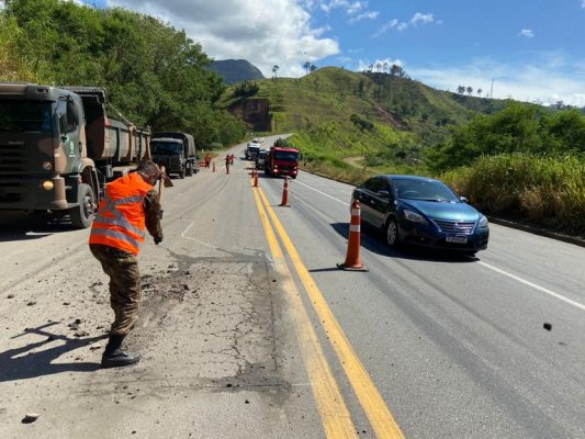 DNIT e Exército iniciam recuperação da BR-381 entre Timóteo e Monlevade