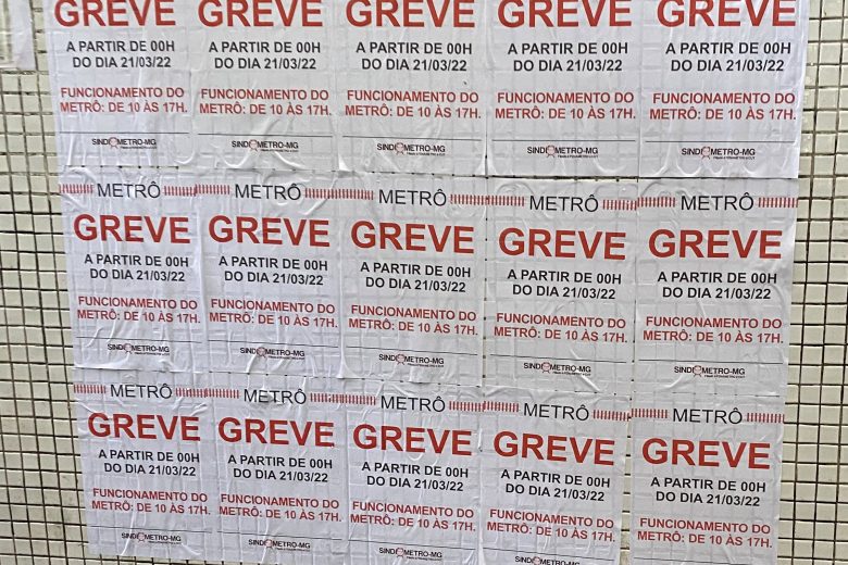 Greve em BH: metrô não funciona em horários de pico nesta segunda-feira