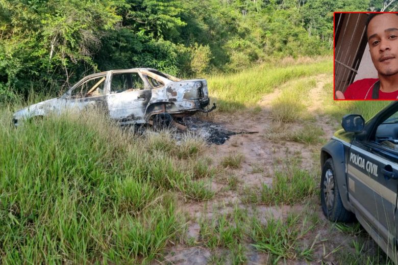 Proprietário do veículo encontrado carbonizado continua desaparecido