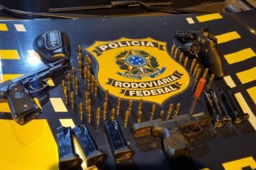 PRF prende homem com três armas, munições e carregadores em Monlevade