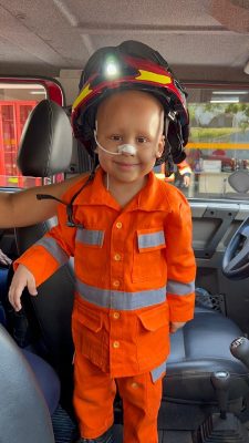 Arthur vive dia de bombeiro