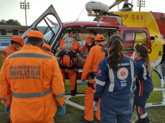 homem ficou em estado grave após acidente