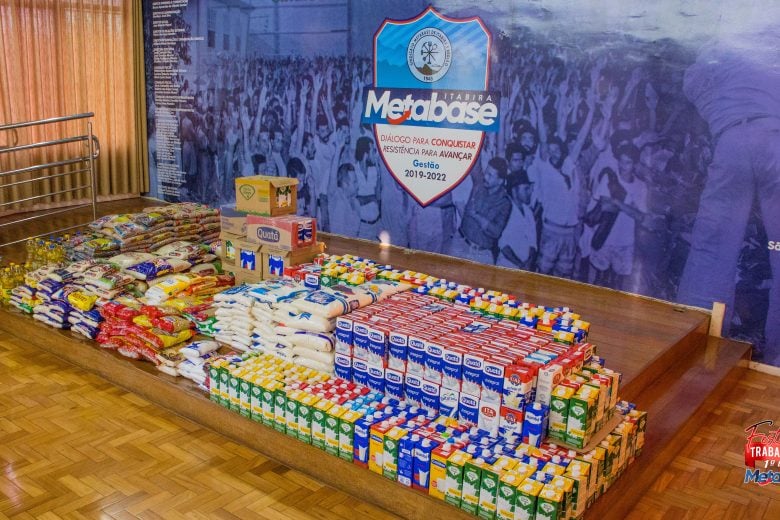 Metabase: alimentos recolhidos na Festa do Trabalhador são doados para instituições de Itabira