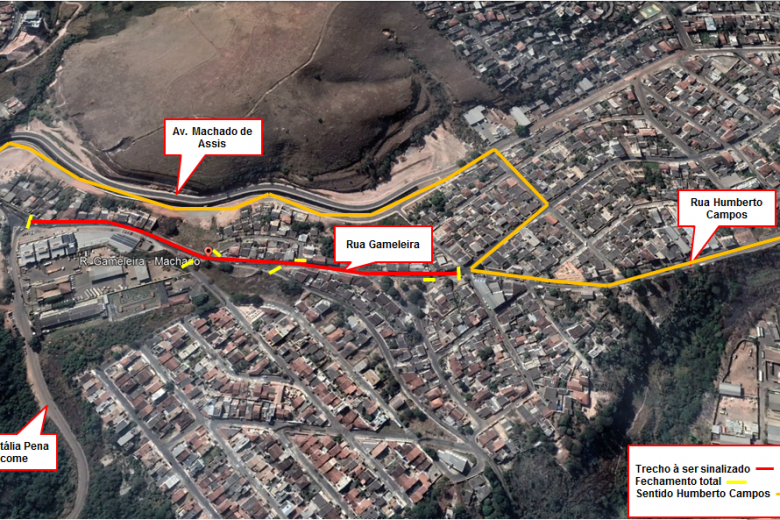 Itabira: rua Gameleira e adjacências terão desvio no trânsito na quarta-feira