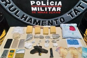 Polícia Militar realiza prisão de traficante e apreensão de arma, munições e drogas em Ouro Preto