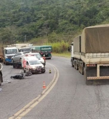 Dois acidentes causam congestionamento na BR-381, em São Gonçalo do Rio Abaixo