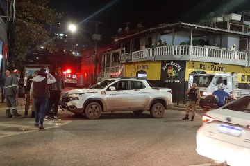 Motociclista fica ferido em acidente na Osório Sampaio