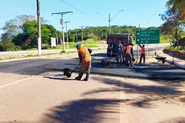 Recuperação asfáltica: Prefeitura de Santa Bárbara realiza ação na cidade