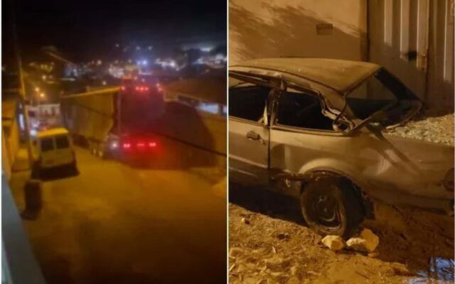 Caminhão desgovernado destrói carros e casas em Santa Luzia; veja o vídeo