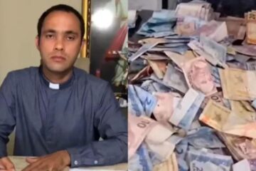 Ladrão rouba carro de paróquia, acha R$ 24 mil e distribui pela rua
