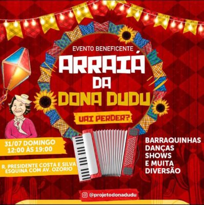 Primeiro "Arraiá da Dona Dudu" acontece neste domingo