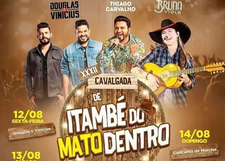 Itambé do Mato Dentro recebe sua XXXII Cavalgada e Rodeio em agosto