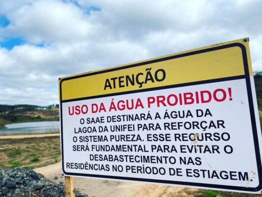 Para enfrentar o período de estiagem, Saae restringe uso de água da lagoa do Distrito Industrial