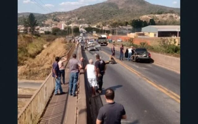 BR-381: acidente com oito veículos causa 10 km de engarrafamento; VÍDEO