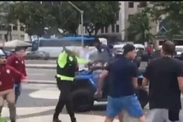 Torcedores de Fluminense e Corinthians brigam em Copacabana