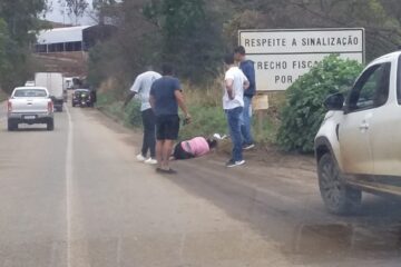 Mulher é atropelada na BR-381, em João Monlevade