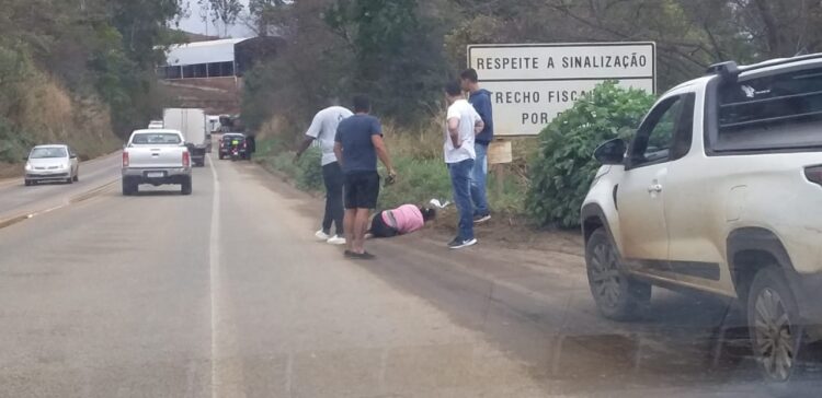 Mulher é atropelada na BR-381, em João Monlevade