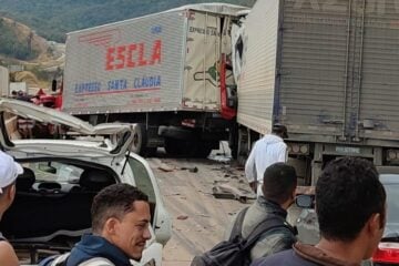 Vídeo: acidente grave deixa vítimas na BR-381, em Caeté