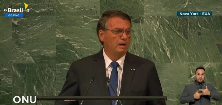 Brasil tem “economia em plena recuperação”, diz Bolsonaro em discurso na ONU