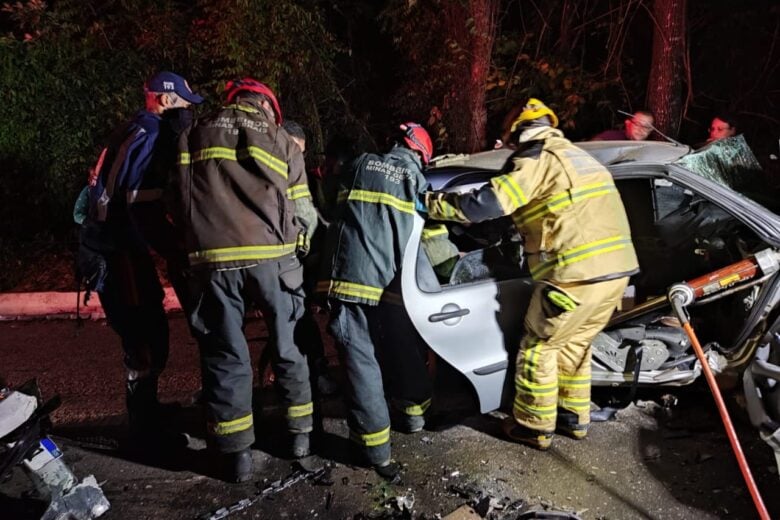 Muriaé: motorista morre e criança fica ferida em grave acidente na BR-356