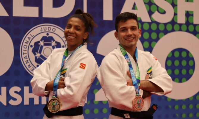 Rafaela Silva é bicampeã e Daniel Cargnin bronze no Mundial de Judô