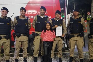 Em carta inusitada, garota elogia atuação da PM em Valadares