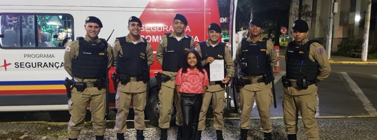 Em carta inusitada, garota elogia atuação da PM em Valadares