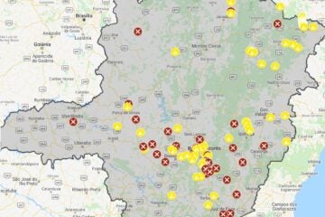 Minas Gerais tem 82 rodovias interditadas devido às chuvas