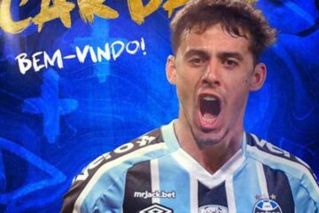 Grêmio anuncia a contratação do meio-campista uruguaio Felipe Carballo